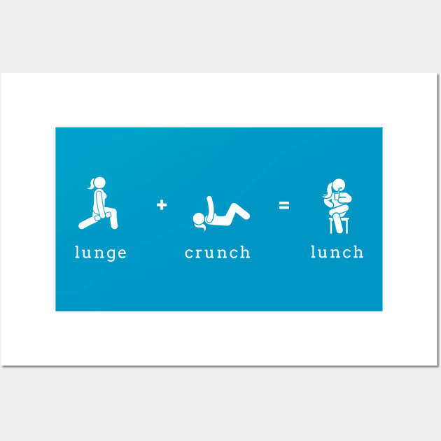 Lunge + Crunch = Lunch Wall Art by happiBod